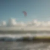 Kitesurfers riding the waves at Jekyll Island under clear skies