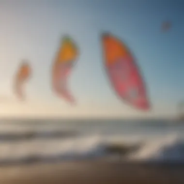 Close-up of different types of kites highlighting their unique designs and features.