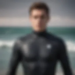 Eco-friendly wetsuit material with ocean-inspired design