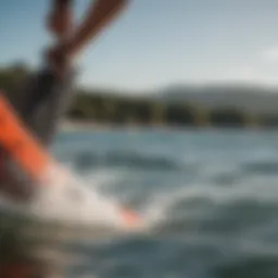 Close-up view of Nobile kiteboard showcasing innovative design features