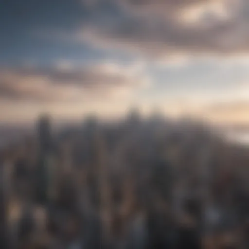 Captivating skyline view of NYC with kites in the sky