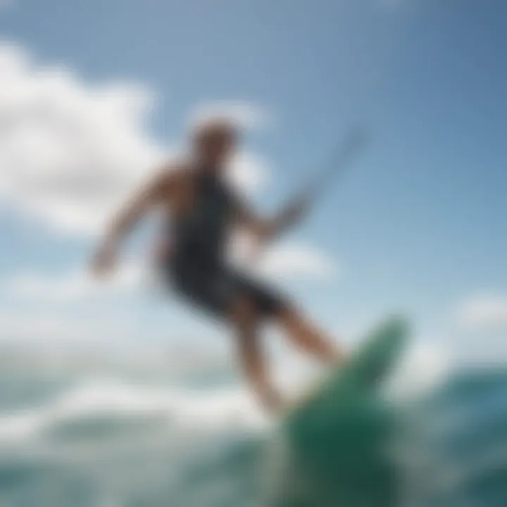 Kitesurfers enjoying the waves and wind on a sunny day in Oahu