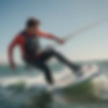 Ocean Waves and Kite Surfer