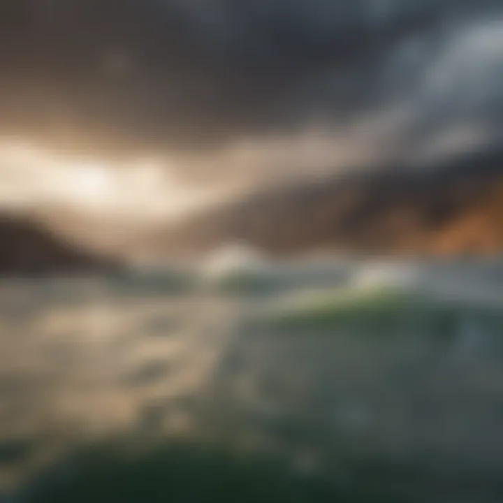 Panoramic view of Lake Isabella showcasing turbulent winds