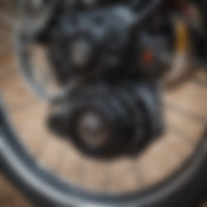 Detailed view of Pedego electric bike motor highlighting its mechanics