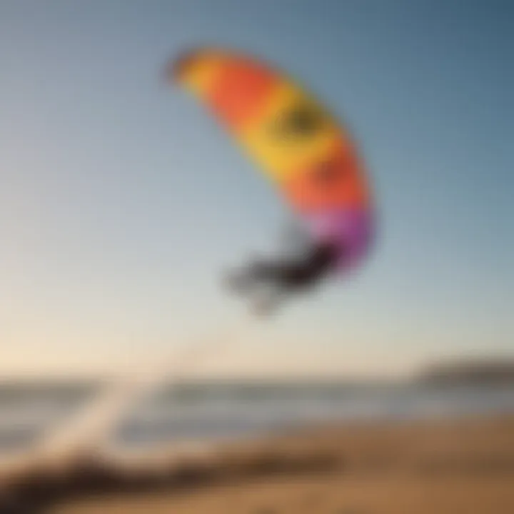 Silhouette of a skilled kitesurfer controlling the Phoenix Kite