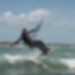 Kitesurfers navigating strong winds at Port Canaveral