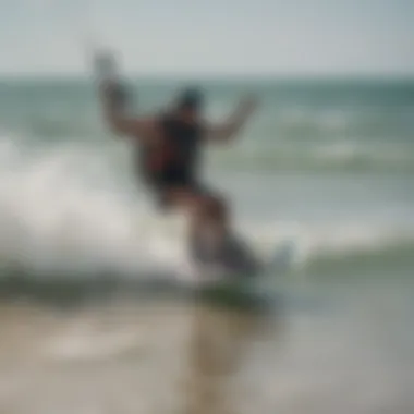 Kitesurfing enthusiasts enjoying the waves at South Padre Island