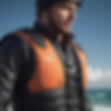 Close-up of Rip Curl heated vest technology