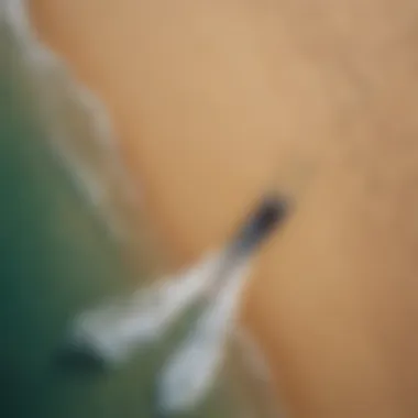 Aerial View of Kitesurfer with Controllable Kite