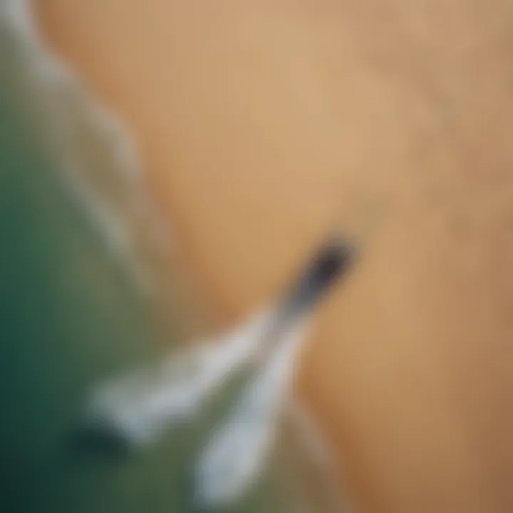 Aerial View of Kitesurfer with Controllable Kite