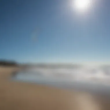 Clear blue skies over San Bruno beach