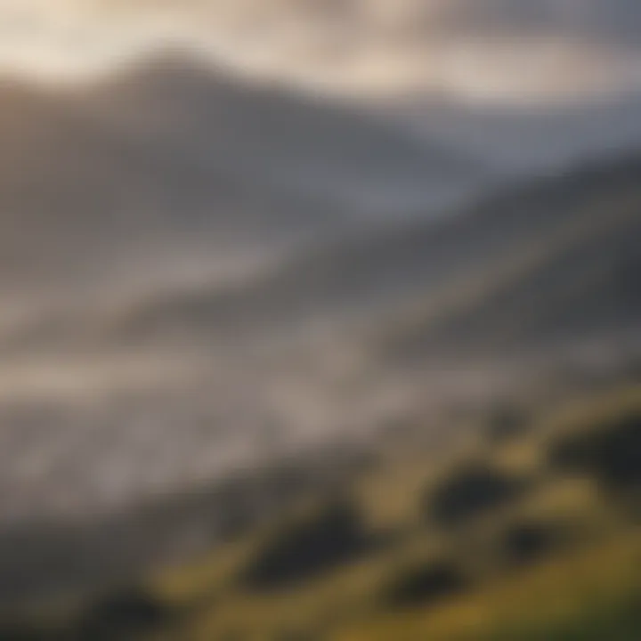 Morning mist shrouding San Bruno hills