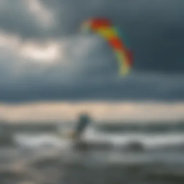 Kitesurfing in Saugatuck: Weather Conditions in Action Kitesurfing on Saugatuck waters with weather radar data
