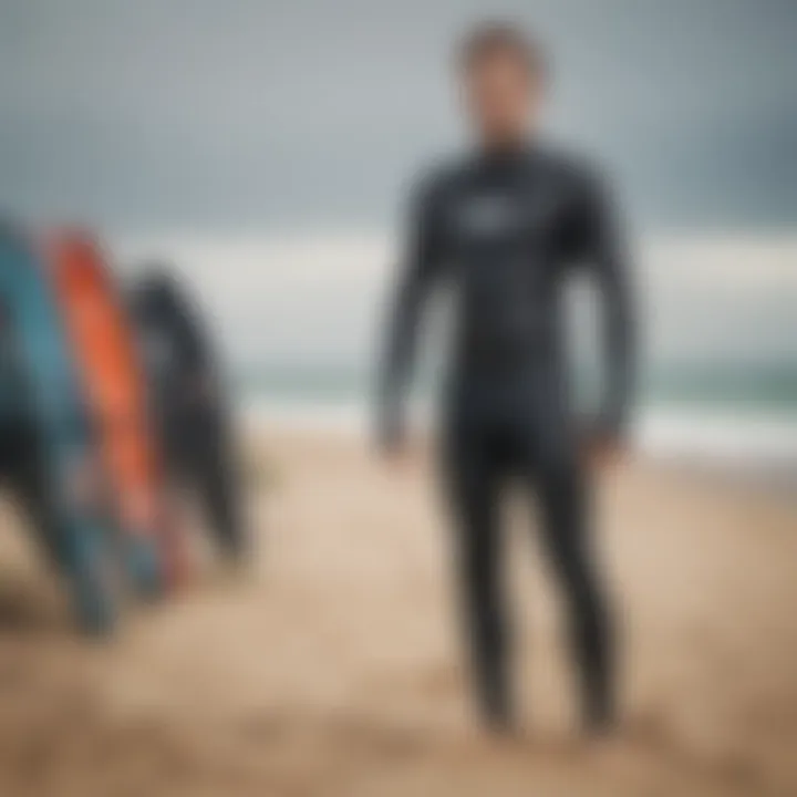 Illustration of proper wetsuit sizing for optimal fit