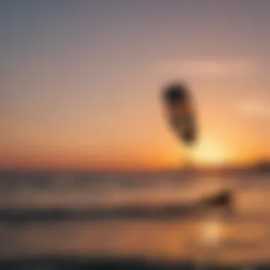 Serene Kiteboarding Sunset Silhouette