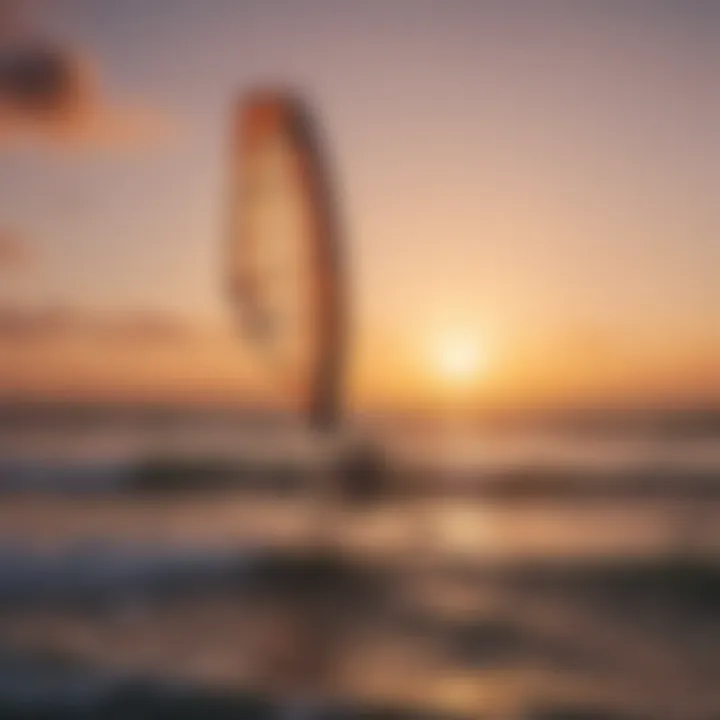 Serene Sunset Scene for Kite Surfing