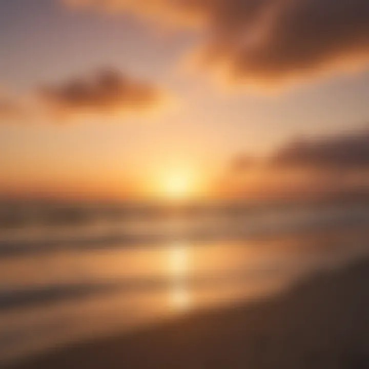 Serene Sunset setting over the horizon at Tiger Tail Beach