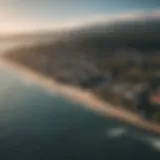 Aerial view of Shelton, WA coastline