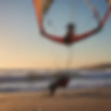 Close-up of Slingshot kite features and materials