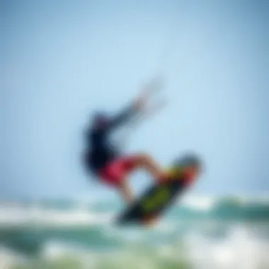 Kitesurfing enthusiast demonstrating techniques with the Slingshot RPM kite