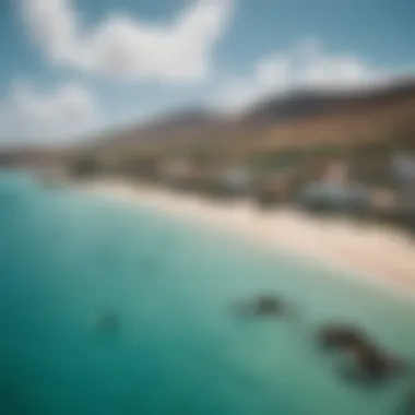 Spectacular kiteboarding spot overlooking turquoise waters in Cape Verde