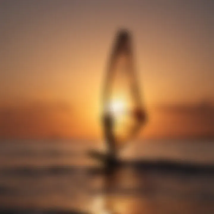 Spectacular Windsurfing Sunset Silhouette