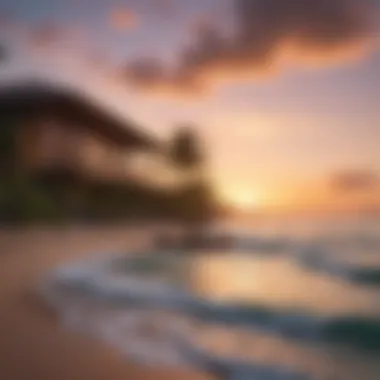 Serenity at Sunset Sunset view of a modern beachfront villa in Fiji