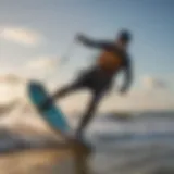 Kitesurfers navigating waves on St. Simons