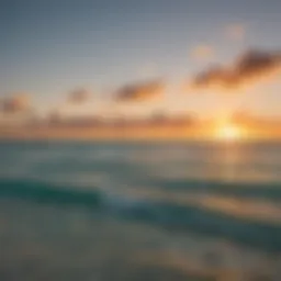 Sunset over crystal-clear waters of Providenciales