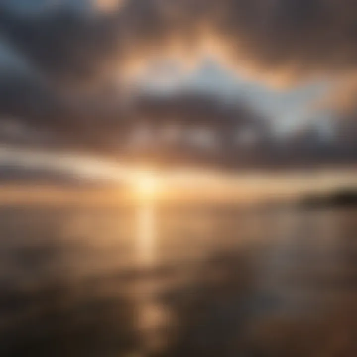 Sunset over Lake Michigan in Grand Haven