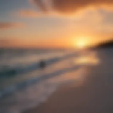 Tranquil Beaches of Ponce Inlet Park Sunset Casting a Warm Glow on Ponce Inlet's Pristine Beaches