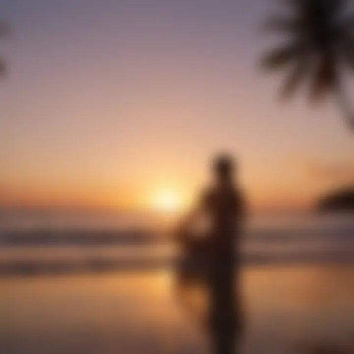 Sunset Yoga Session on the Beach