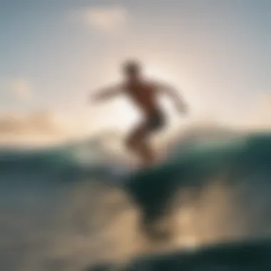 A local surfer showcasing skills on a wave during peak conditions.