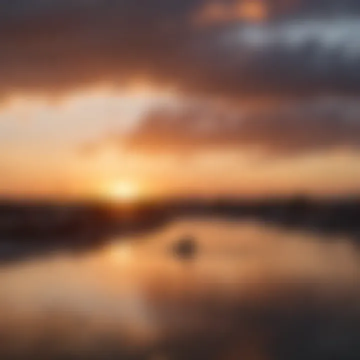 Sunset over the serene waters of Texas City