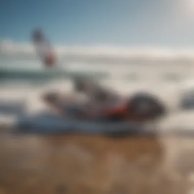 Essential Equipment for Wave Riding Kiteboarding gear on the beach