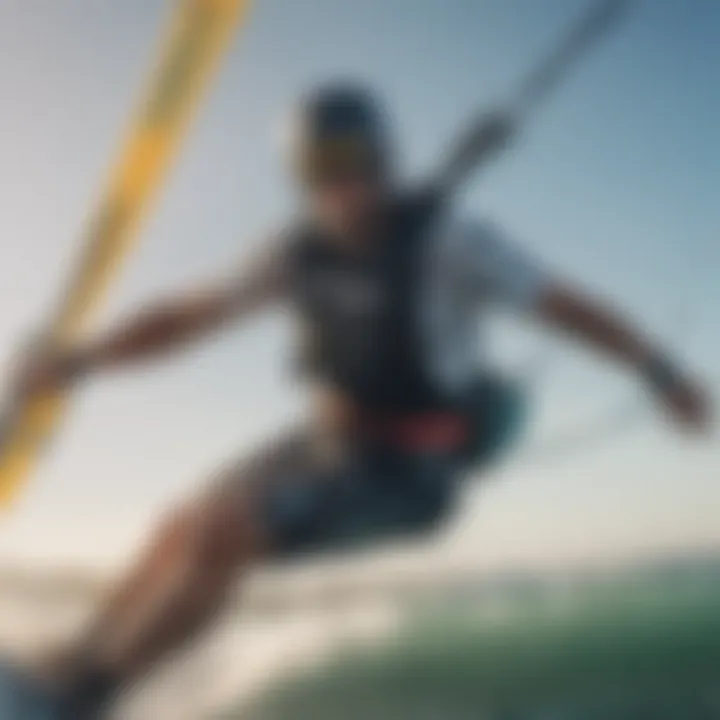 Close-up of modern kiteboarding equipment showcasing advancements