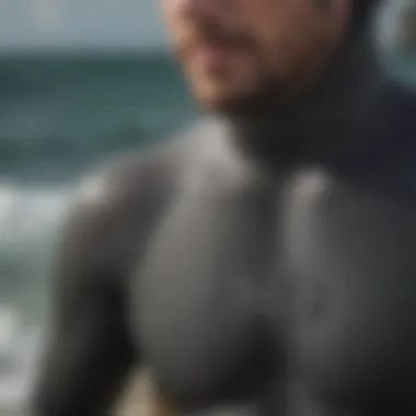 Innovative Insulation Technology in Wetsuits Close-up of high-performance wetsuit fabric showcasing insulation technology