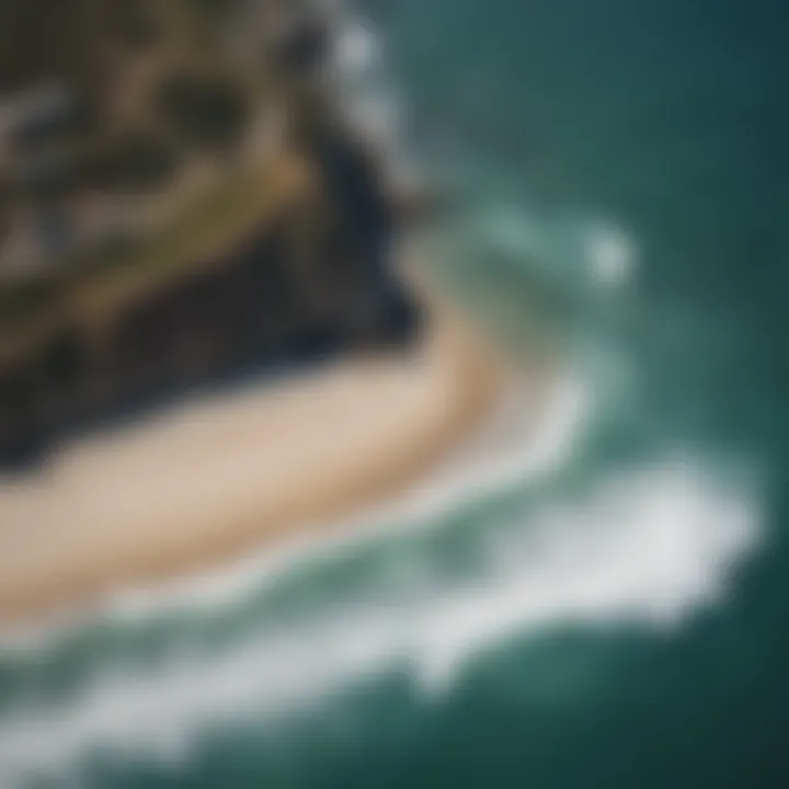 Aerial view of Laguna's coastline showing tidal patterns