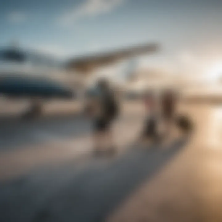 Passengers boarding at Treasure Coast Airport