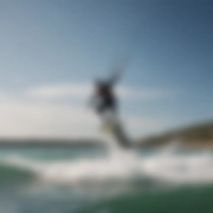 Kiteboarding tricks and flips in action