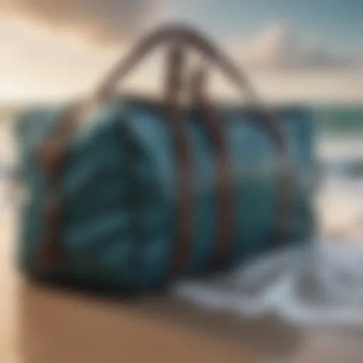 Elegant travel bag with ocean-inspired design