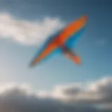 A sleek, aerodynamic kite soaring through the sky