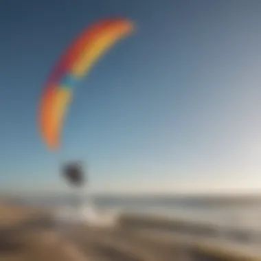 Close-up of a kite in flight, emphasizing its design and the aerodynamic principles that enable it to soar.