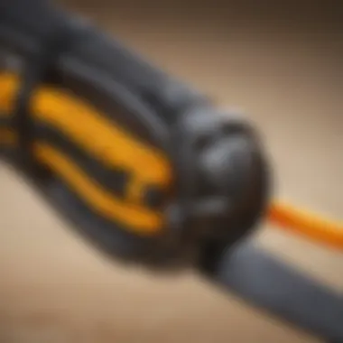 Close-up of the design features of a high-quality safety leash