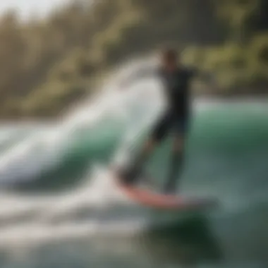 A rider showcasing advanced wakesurfing techniques