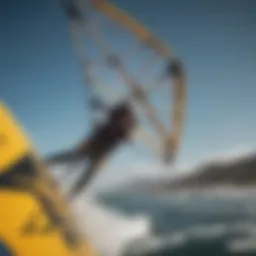 Close-up view of the Naish Triad kite showcasing its advanced design features