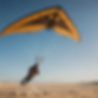 Close-up of kite during slingshot maneuver