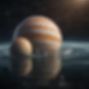 Gravitational Interactions of Jupiter Diagram illustrating the gravitational pull of Jupiter on its moons.