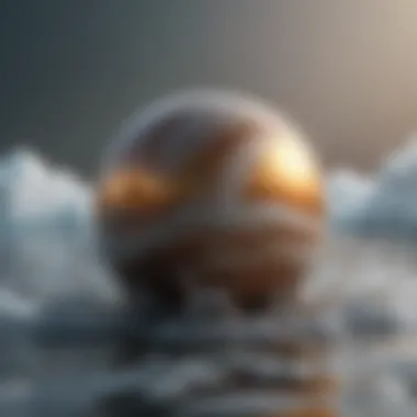 Tidal Heating on Icy Moons Artistic representation of tidal heating effects on one of Jupiter's icy moons.